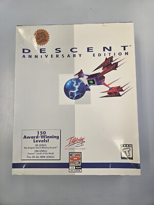 Descent Anniversary Edition Big Box Pc - Complete - RARE - Interplay, 1996