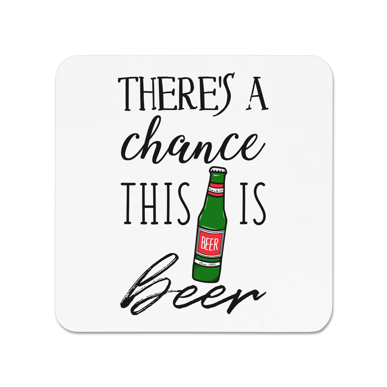 There's A Chance This Is Beer Fridge Magnet - Funny Lager Ale
