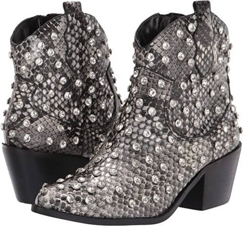 Betsey Johnson Women's Jenkins Fashion Boot  Black Multi Color Size 5 - Picture 1 of 5