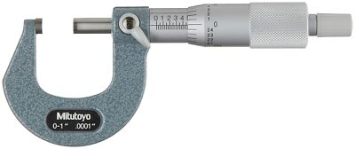 0-1'' MITUTOYO OUTSIDE MICROMETER 103-260  .0001 NEW RATCHET STOP TYPE