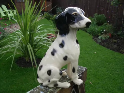 antique dalmatian dog figurine ~ triangular mark on base. image 6