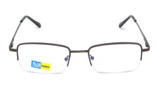 Anti Blue Light Blocking Men Half Rimless Metal Reading Glasses Business Readers