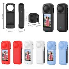 For Insta360 X4 Sports Camera Body Silicone Protective Case Lens Cover Cap