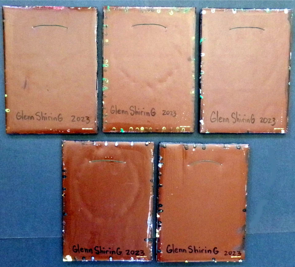 JUEGO ÚNICO DE 5 PIEZAS A JUEGO Libros de Colección Salvaje Oeste EE. UU. Lote de Collage de Arte Original Foto 4 de 4