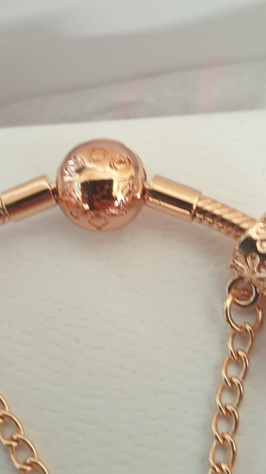 Genuine Rose Gold Pandora Bracelet +Rose Gold Charms 19 cm +Box 🧡 eBay