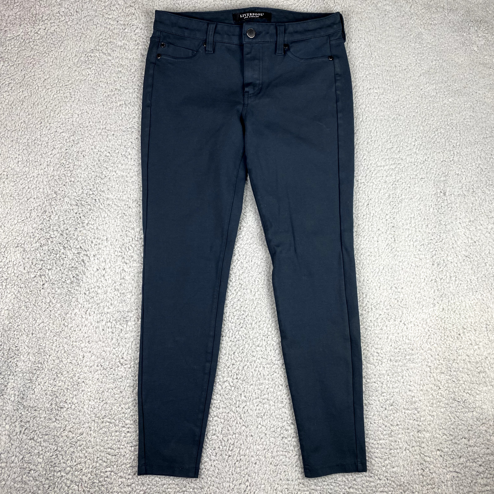 Liverpool Los Angeles Jeans Womens 2/26 Black Blue Skinny Stretch Peat Pants