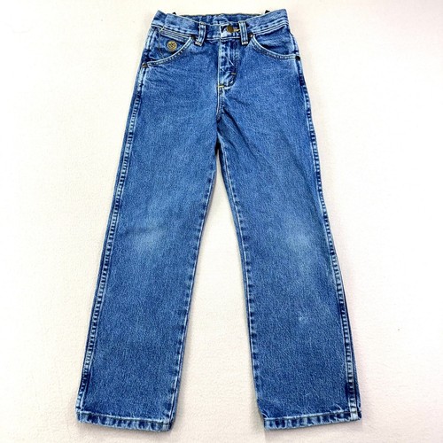 Wangler Jeans Boys Size 9 13BGSHD Slim Cowboy Cut Blue Faded - Picture 2 of 6