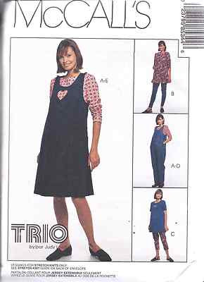 8534 UNCUT McCalls Vintage SEWING Pattern Miss Maternity Jumper Jumpsuit Top OOP