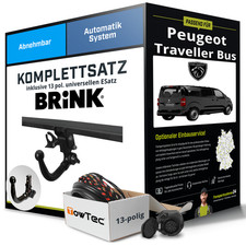 Für PEUGEOT Traveller Bus V Anhängerkupplung abnehmbar +eSatz 13pol uni. 16- NEU