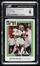 2021 Chronicles Draft Picks Donruss Retro Blue 70/99 Justin Fields CGC 9 11ng