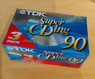 TDK Super CDing 90 min. Audiokassette 3er Pack Super Avilyn OVP