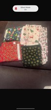 Christmas Scrap material Bundle Various Sizes And Patterns