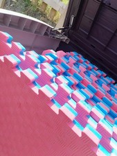 40mm Premium Tattami Jigsaw Mats Red /Blue - Reversible - Martial Arts- 22 mats