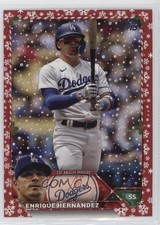 2023 Topps Holiday Red Metallic 4/99 Enrique Hernandez Hernández #H124 0ft3