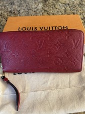 Louis Vuitton Monogram Empreinte Large Leather Zippy Wallet Red