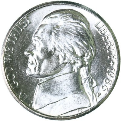 1986 P Jefferson Nickel Gem BU US Coin See Pics N922