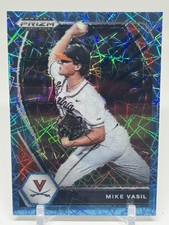 2021 Prizm Draft Blue Velocity Mike Vasil Signed Chicago White Sox PDP199