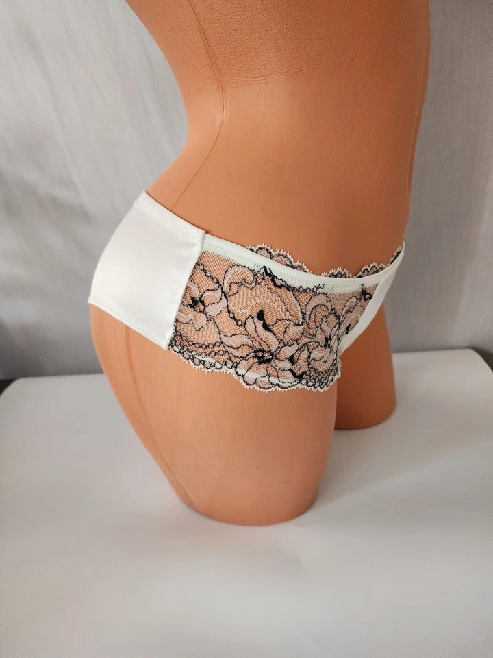 Panty Chantelle Inserciones de Encaje Sedoso Blanco Talla S EE. UU. / 38 UE NUEVO SIN ETIQUETAS Foto 4 de 4