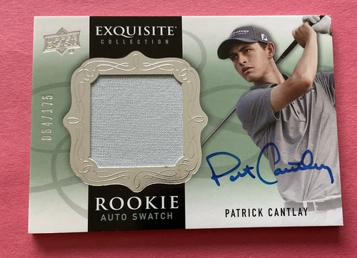 PATRICK CANTLAY ~ 2014 EXQUISITE GOLF AUTO RC SWATCH #67 ~ 064/175 ~ ROOKIE