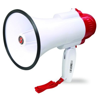 5 Core Megaphone 30W Bull Horn PA Speaker w 800 Yards Range Loud Siren Voice Amp