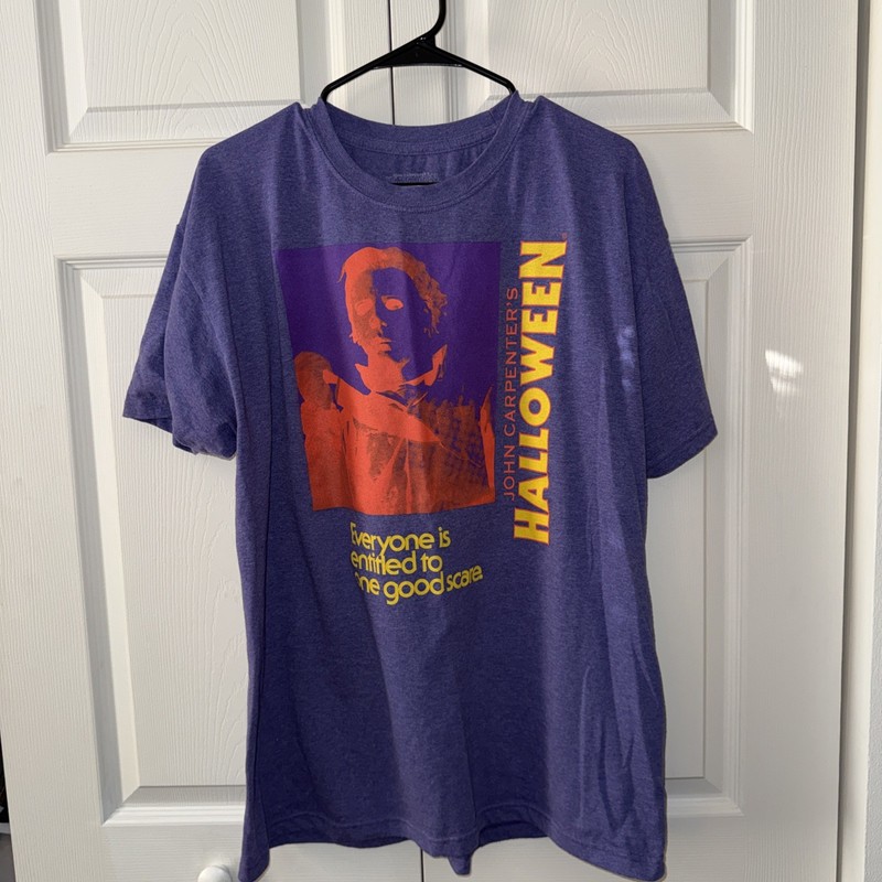 Michael Myers  John Carpenters Halloween Purple Short Sleeve T-Shirt Men's L
