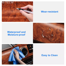 Wood Grain Car Vinyl Texture Wrap PVC Roll Sticker Sheet Film Decor Decal