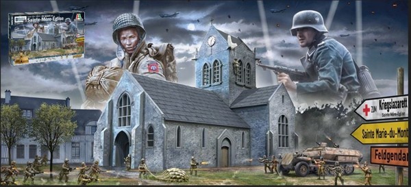 Italeri 1/72 Modellbausatz Dioramen Battle Of Normandy Saint Mere Eglise 6 June-image