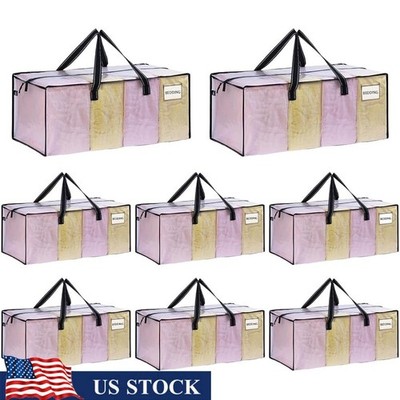 Heavy Duty Moving Storage Bags Pack of 8 Clothes Organizing & Transporting New