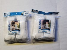 Gildan Smart Basics Boys Ankle Socks 12 Pair 3-9 Shoe Size White Cushion Sock