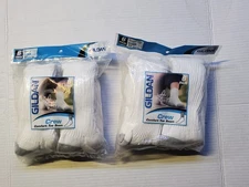 Gildan Smart Basics Boys Ankle Socks 12 Pair 3-9 Shoe Size White Cushion Sock