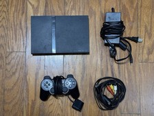 Sony PlayStation 2 Slim Black Console Controller Bundle