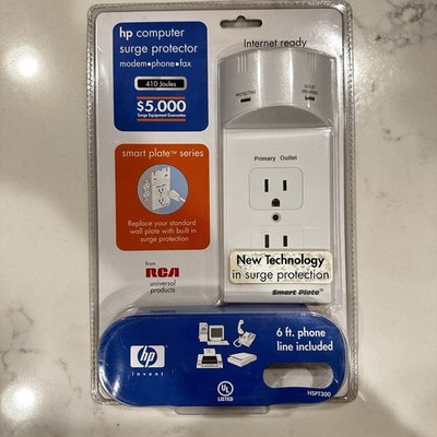 HP Smart Plate Series Surge Protector HSPT300 - 410 Joules - NIP New Sealed