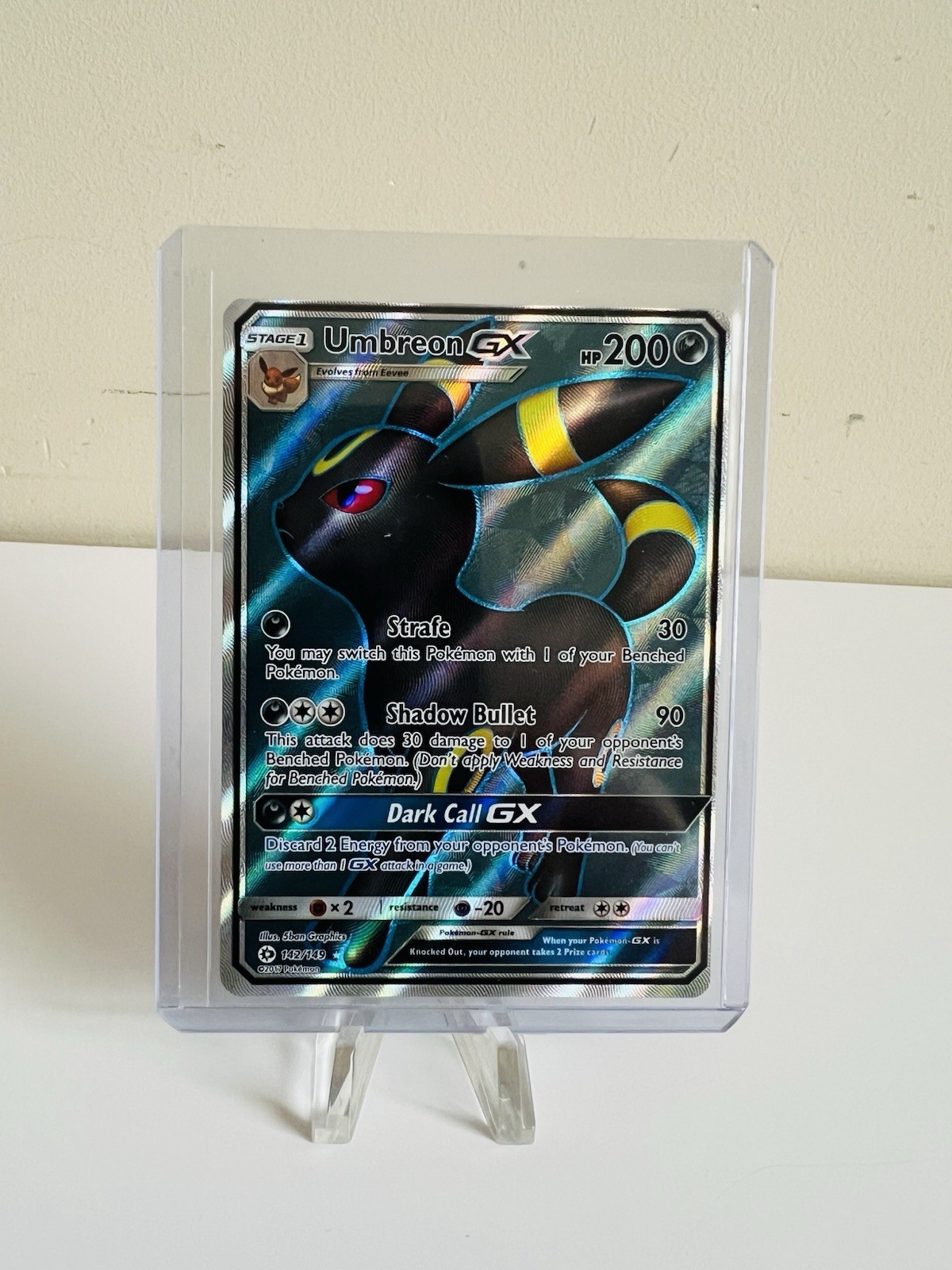 Pokémon Umbreon GX 142/149 Full Art Ultra Rare Holo