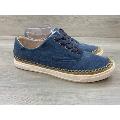 UGG Australia Women's Blue Canvas Espadrille Sneakers 10 Low Top Comfort Shoes