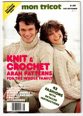 Mon Tricot Knitting Pattern Magazine 42 Fashions Women Men Kids Issue 47