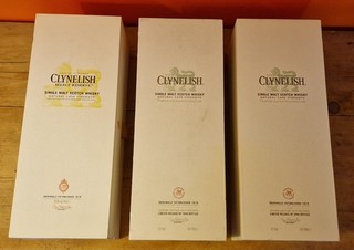 Clynelish Whiskey Box Empty Presentation Boxes 3 Sets 1 Contains Book & Wrapping