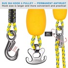 Heavy Duty Boat Tow Harness for Tubing, Boat Tow Rope with Stainless Steel