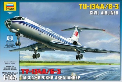 1:144 Zvezda Tupolev Tu-134b Kit Z7007 MMC