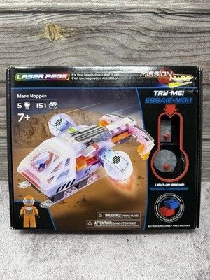 Laser Pegs Mars Hopper Light Up Building Block Playset Model#19000 Stem New