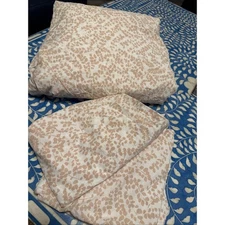 The company store queen size duvet cover set 3 pcs percale cotton apricot Leaf