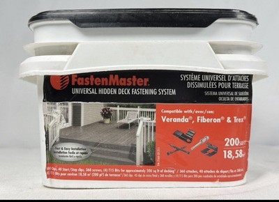 FastenMaster Universal Hidden Deck Fastening System - 200 sq ft (FMTHDCLIP-200)