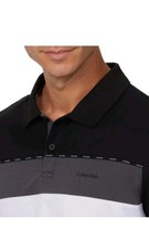 Men's Calvin Klein Short Sleeve Polo Shirt Size XL Classic Fit Black/Grey/White