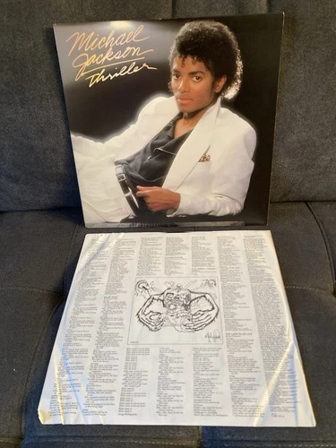 Michael Jackson Thriller Vinyl Gatefold QE-38112 1982 Lyrics Epic NM