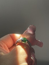 Sterling Silver Emerald Ring Size 8