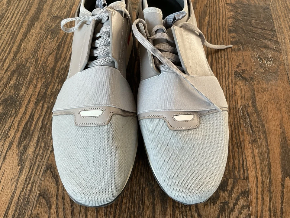 Balenciaga Race Runners Gray Red Sneakers Men EU 46 - Image 3 of 4