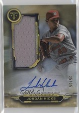 2019 Topps Triple Threads Single Jumbo Relics Gold 25/25 Jordan Hicks Auto k4s