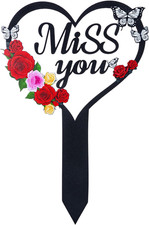 Cemetery Decorations for Grave, Happy Mom Dad Grave Decorations for Cemetery, Me
