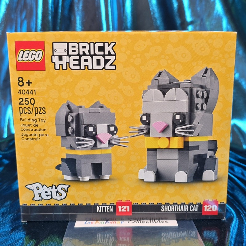 LEGO Brickheadz Pets Shorthair Cats 40441 Kitten Retired Exclusive NEW