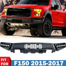 Front Bumper For 2015 2016 2017 F150 F-150 Raptor Style Steel Black w/LED DRL