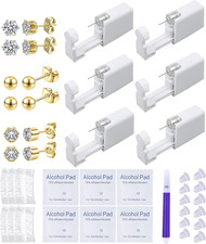 Ear Piercing Kit Disposable Ear Piercing Gun Kit with Sterile Multi-Sized CZ Ear